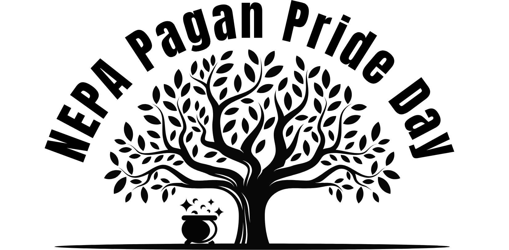 NEPA Pagan Pride Day tree and cauldron logo