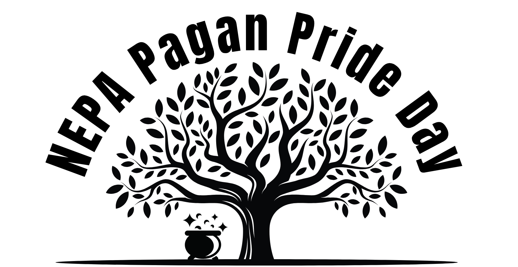 NEPA Pagan Pride Day tree and cauldron logo